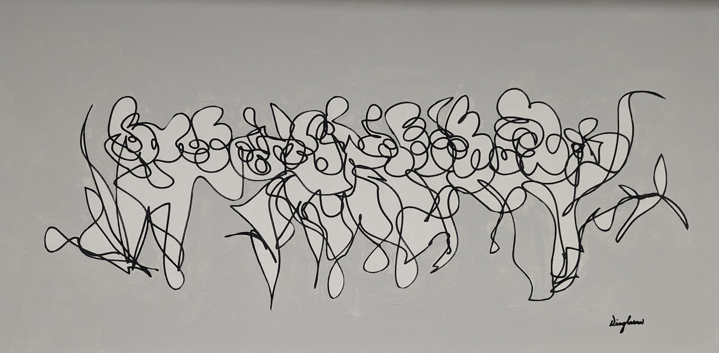 Dancing Flowers (24X48)