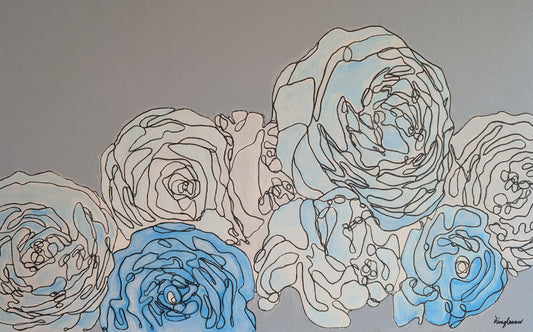 Blue Peonies for Renee (18x24)