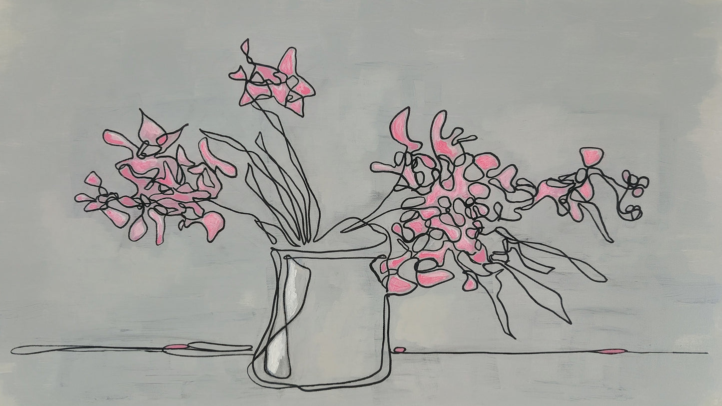 Prancing Pink Petals (24x36)
