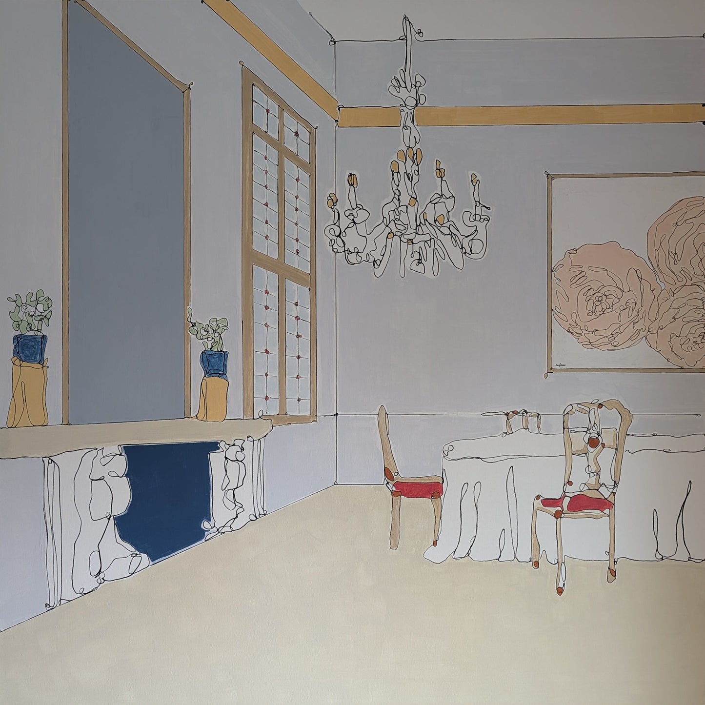 Lunch at the Palazzo (60x60)
