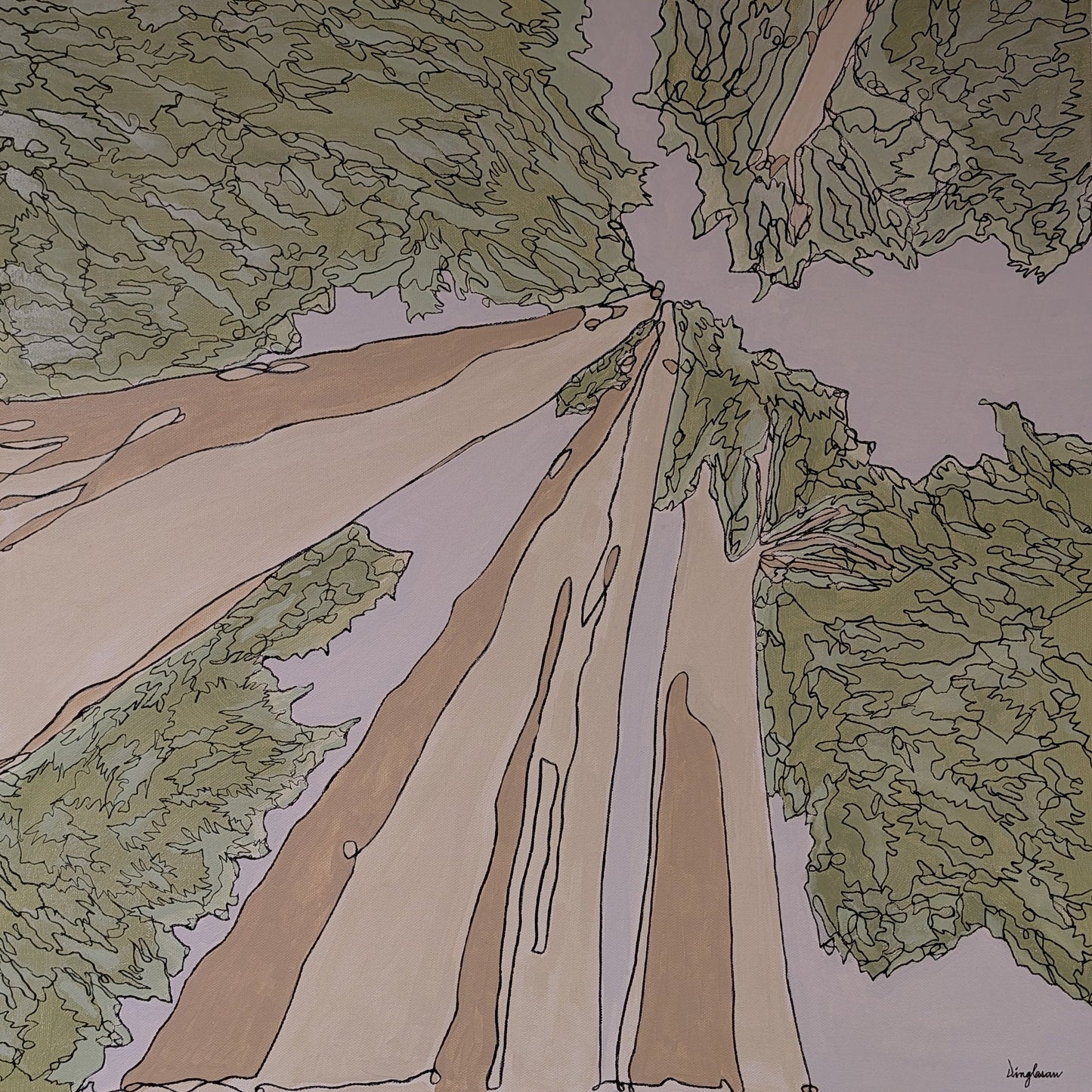 Under the Redwoods Study (24 x 24)
